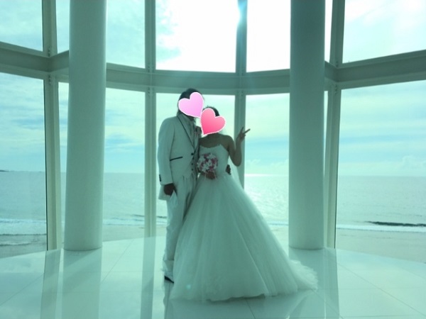 ホワイトアロウチャペルでの結婚式の写真